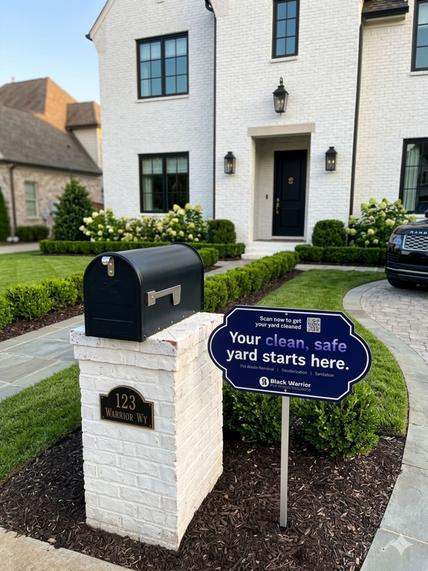 Black Warrior Pet Waste Solutions Yard Sign